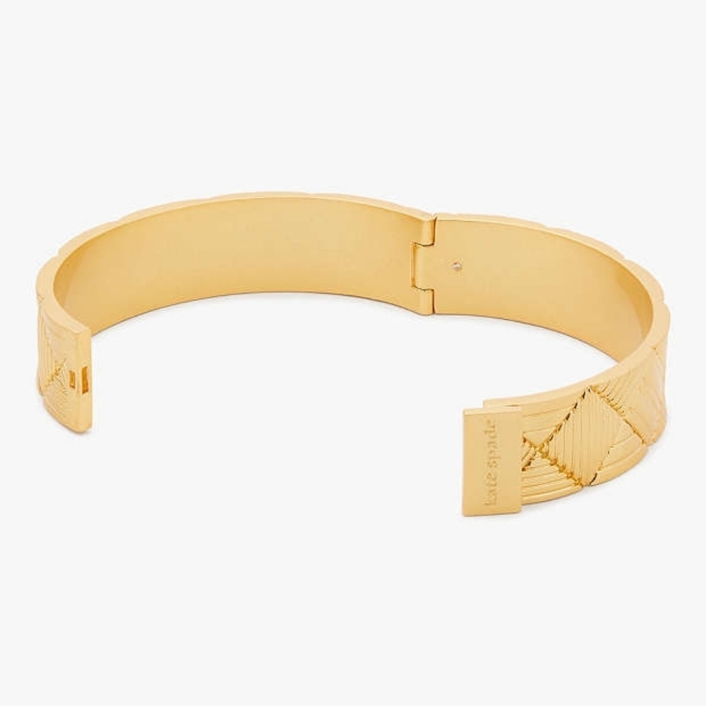 Kate Spade New York Gold-Tone Hinged Bangle Bracelet – Style KB916 - Picture 9 of 9